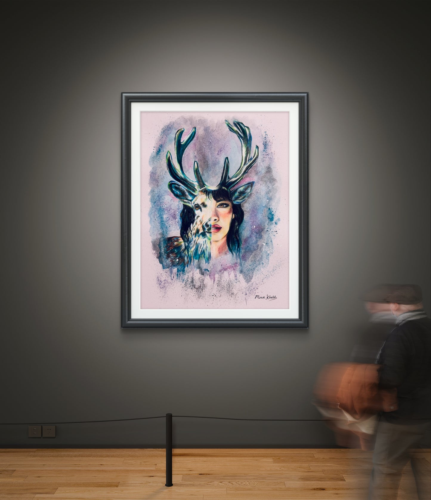 She Deer original mixed media painting - The Wild art series