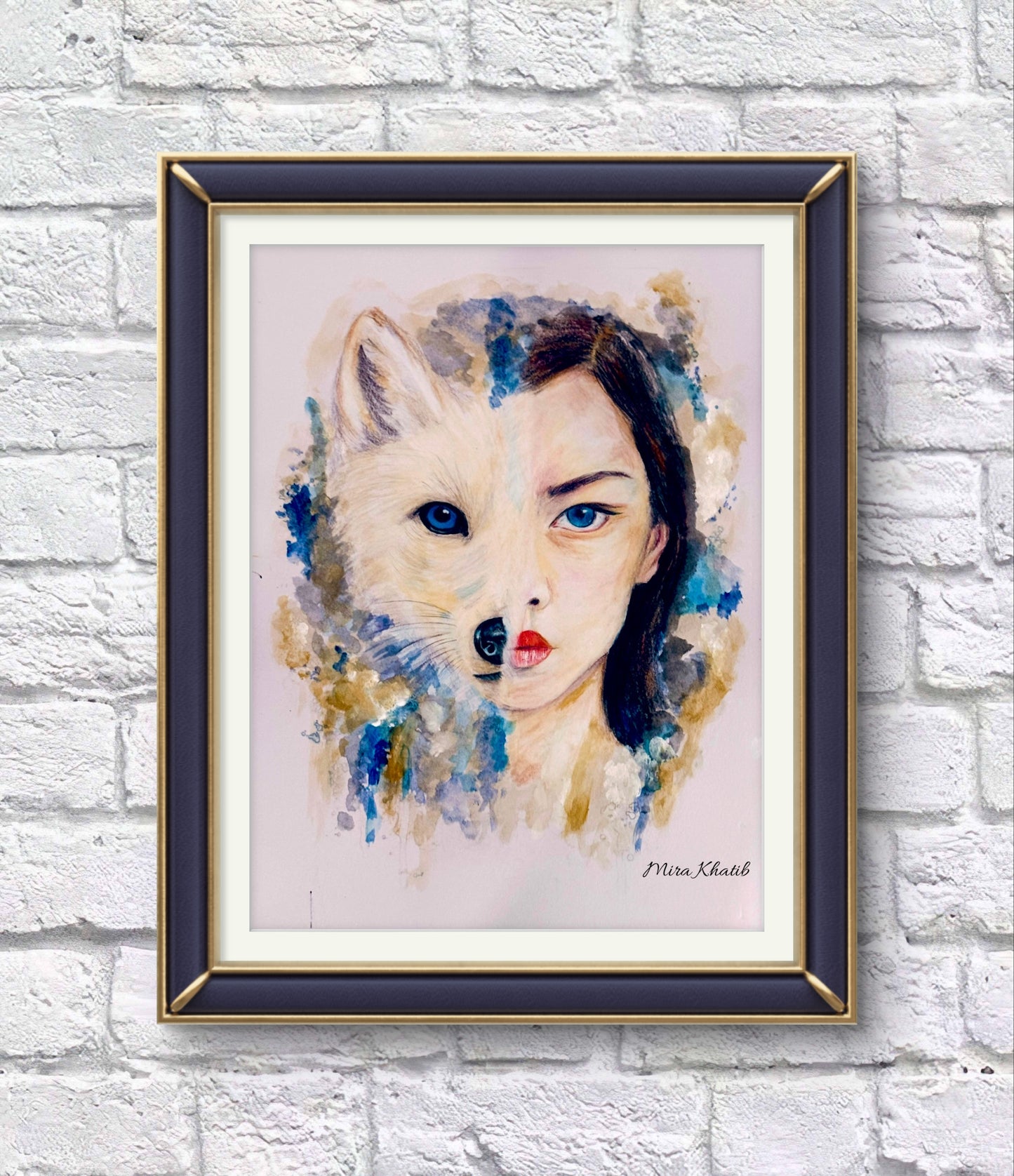 She Fox original mixed media painting - The Wild art series
