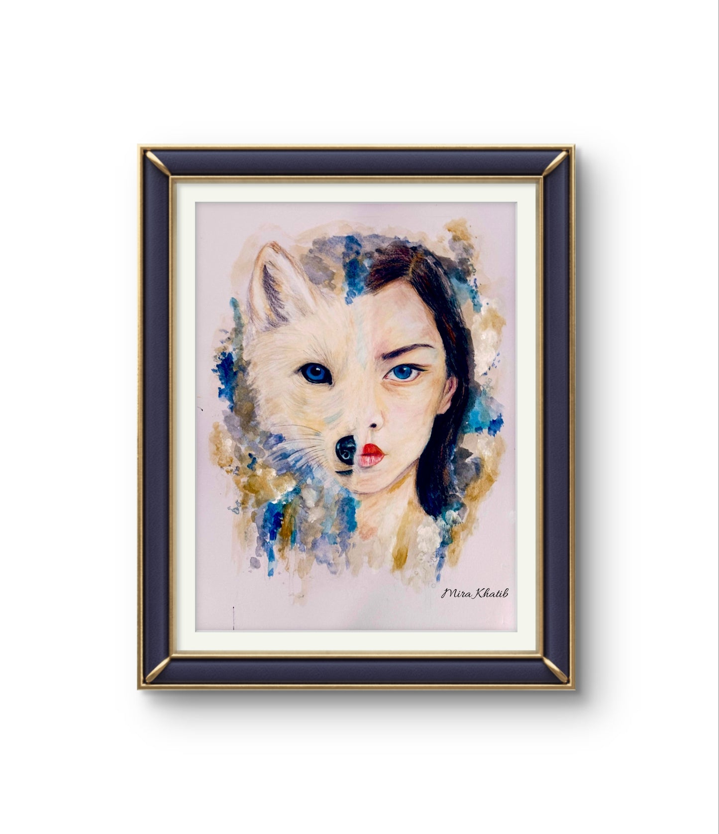 She Fox original mixed media painting - The Wild art series